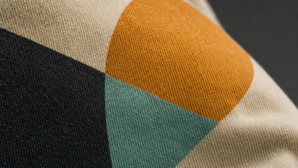 Macro detail of an item: clean factory workmanship — even stitching, tidy edges